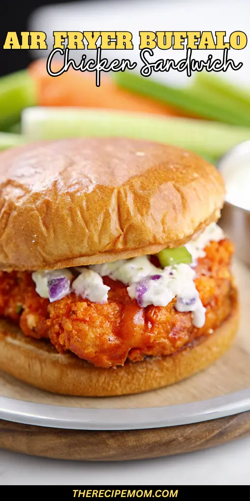 Easy Air Fryer Buffalo Chicken Sandwich Recipe