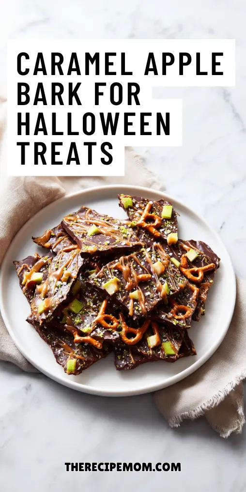 Caramel Apple Bark for Halloween Treats