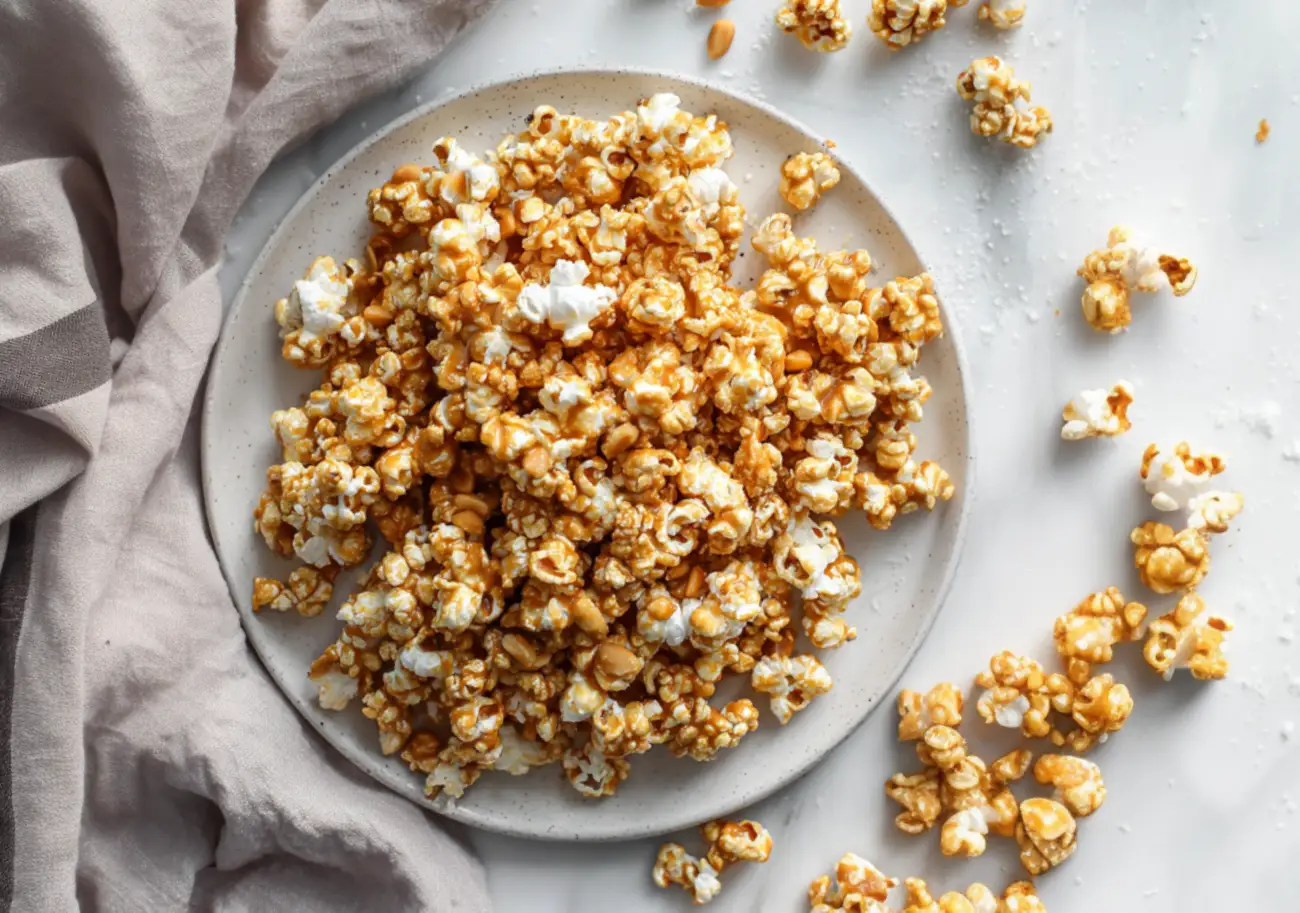 Crunchy Salted Honey Peanut Caramel Corn Treat