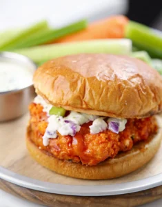 Easy Air Fryer Buffalo Chicken Sandwich Recipe