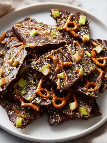 Easy Caramel Apple Bark for Halloween Treats