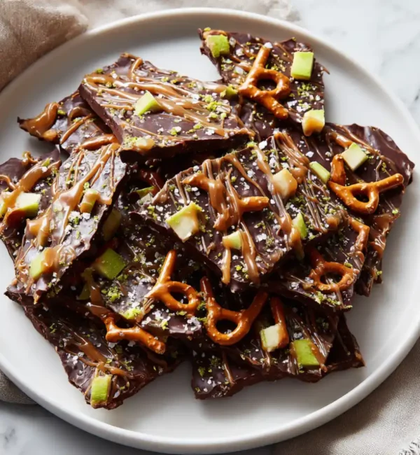 Easy Caramel Apple Bark for Halloween Treats