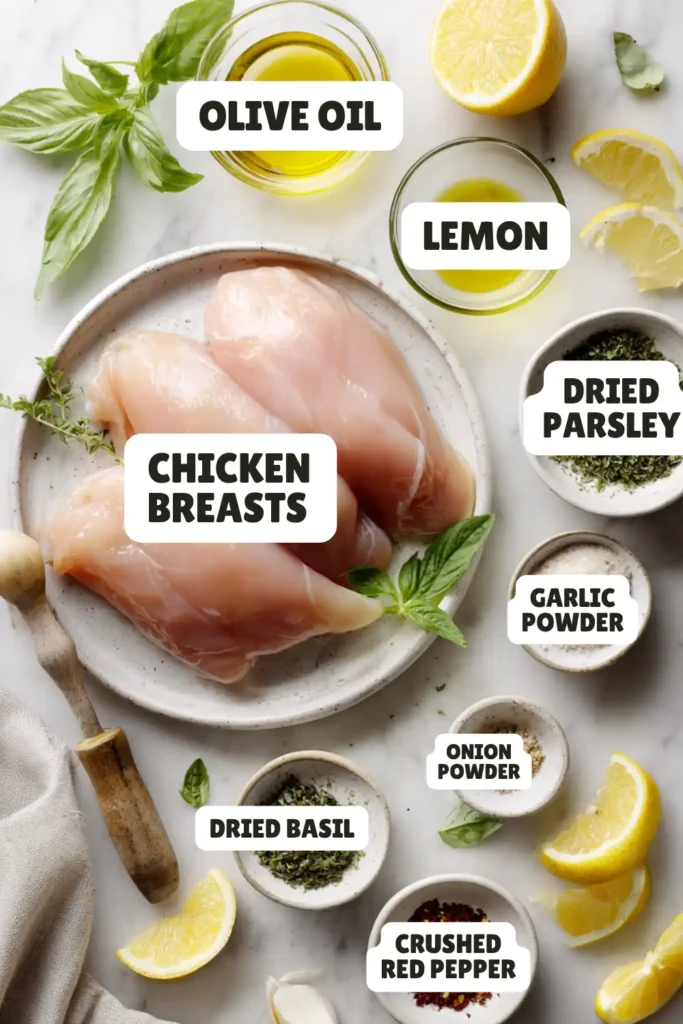 Lemon Herb Marinated Grilled Chicken Ingredients
