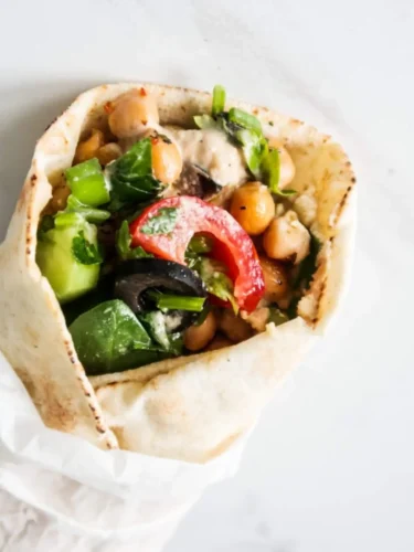 Mediterranean Chickpea Wraps