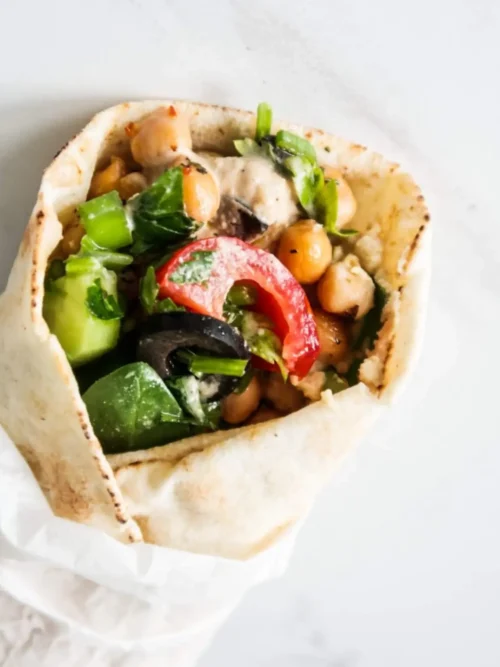 Mediterranean Chickpea Wraps