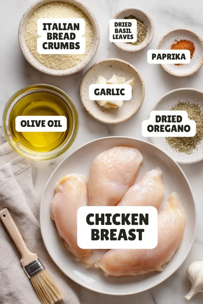 Baked Breaded Chicken Ingredients