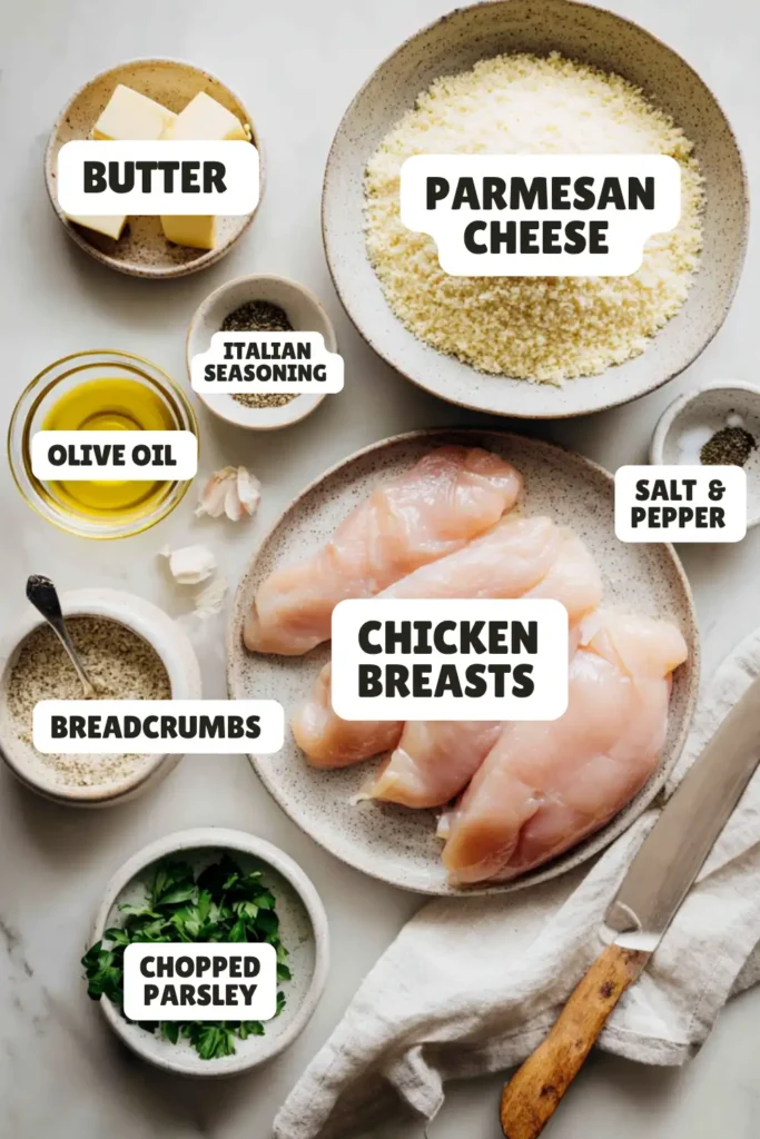 Baked Parmesan Crusted Chicken Ingredients