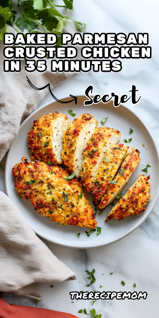 Baked Parmesan Crusted Chicken in 35 Minutes