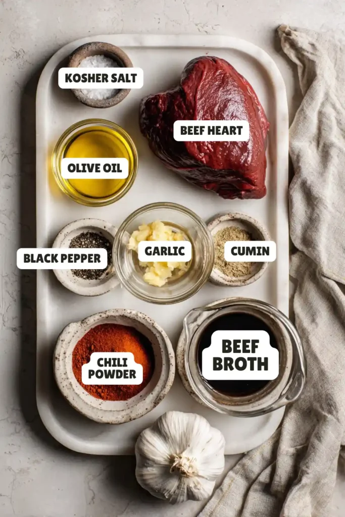 Beef Heart Recipe Smoker​ Ingredients