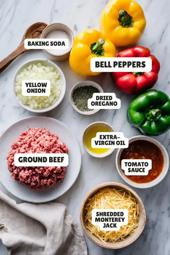 Beef Stuffed Peppers Recipe Ingredients