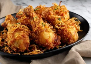 Crispy Hat Yai Fried Chicken with Fried Shallots