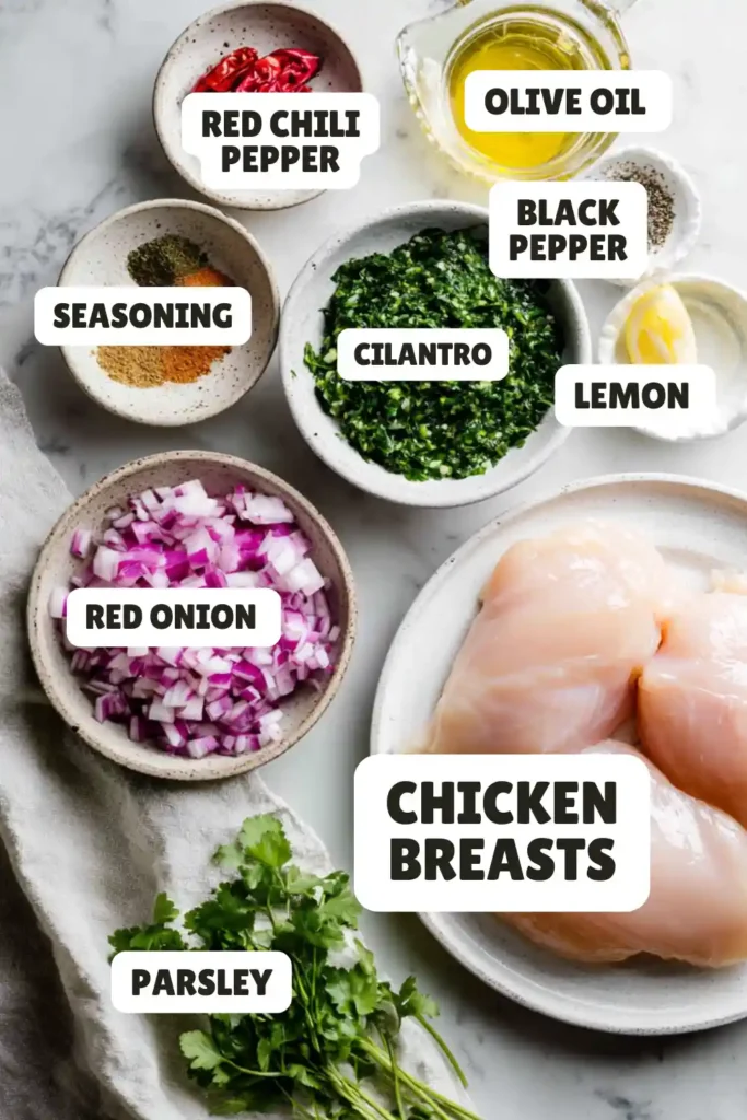 Grilled Chicken Chimichurri for Summer Dinners Ingredients