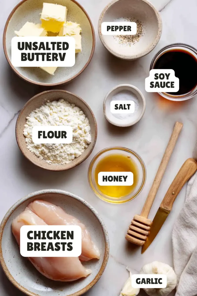 Honey Garlic Chicken Breast Ingredients