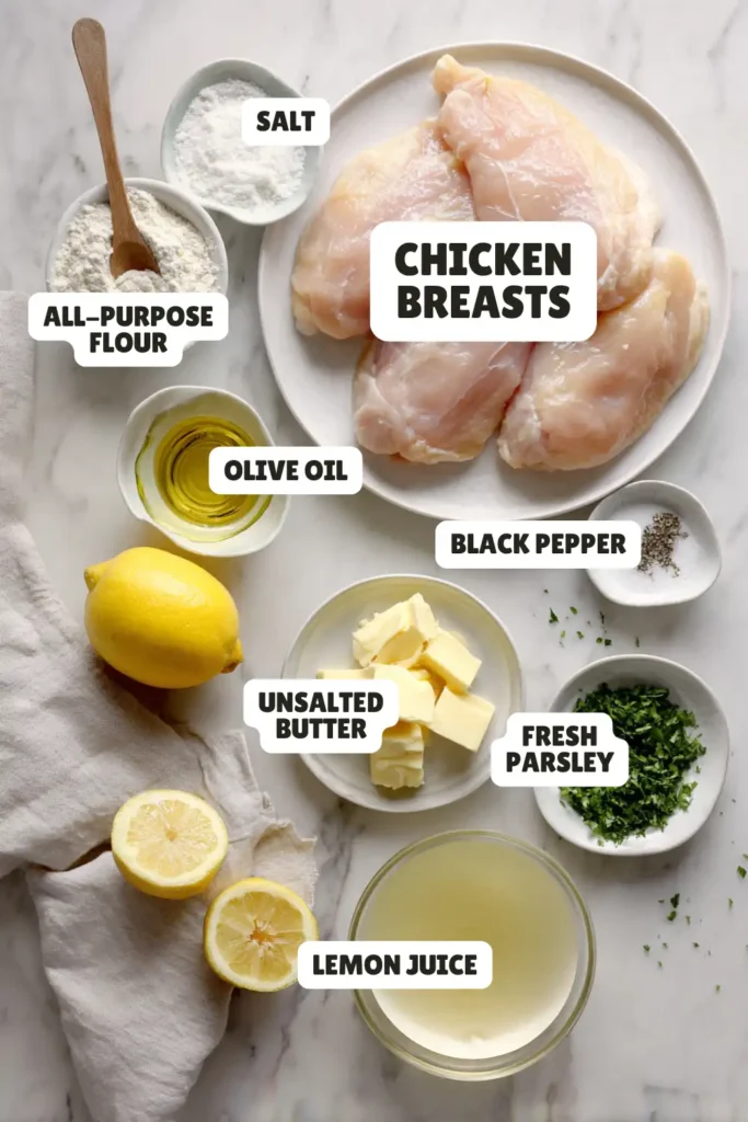 Lemon Butter Chicken Recipe Ingredients