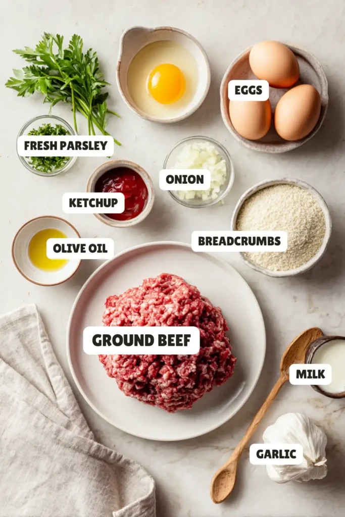 Meatloaf Recipe​ Ingredients