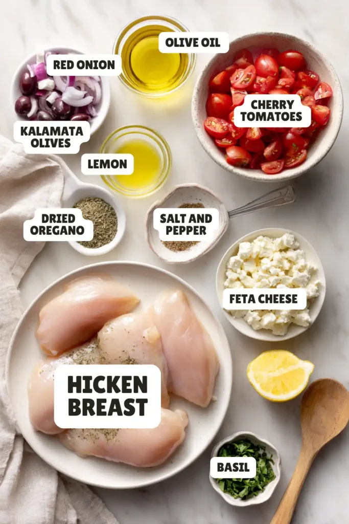 Oven-Baked Greek Chicken Breast Ingredients