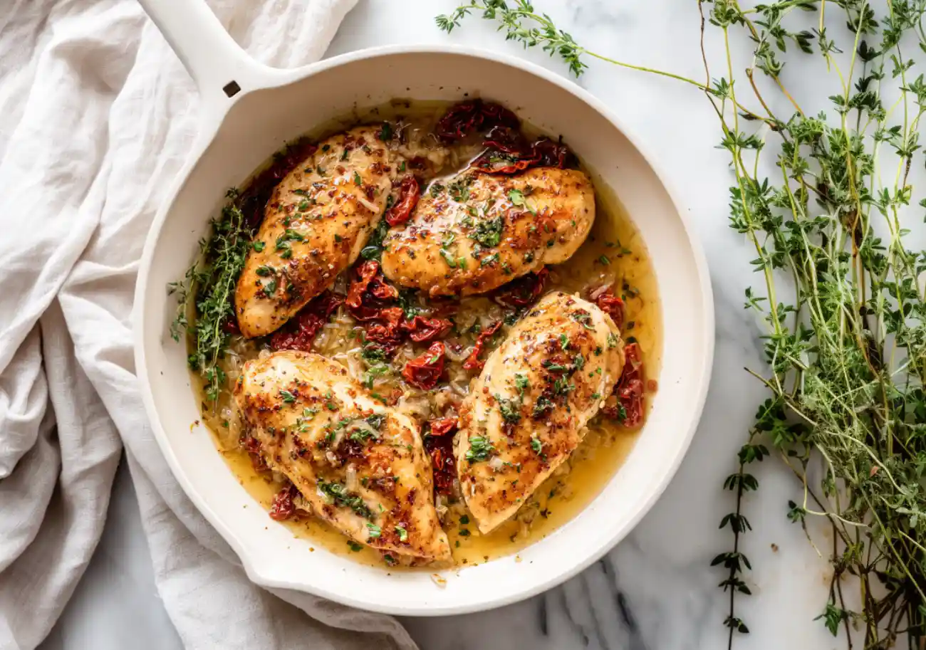 Skillet Sun Dried Tomato Chicken Recipe