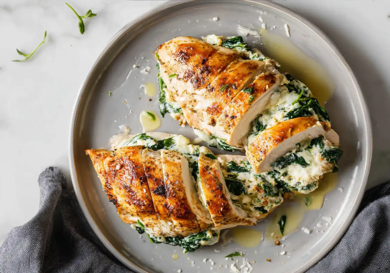 Stuffed Chicken Breasts with Spinach and Cheese