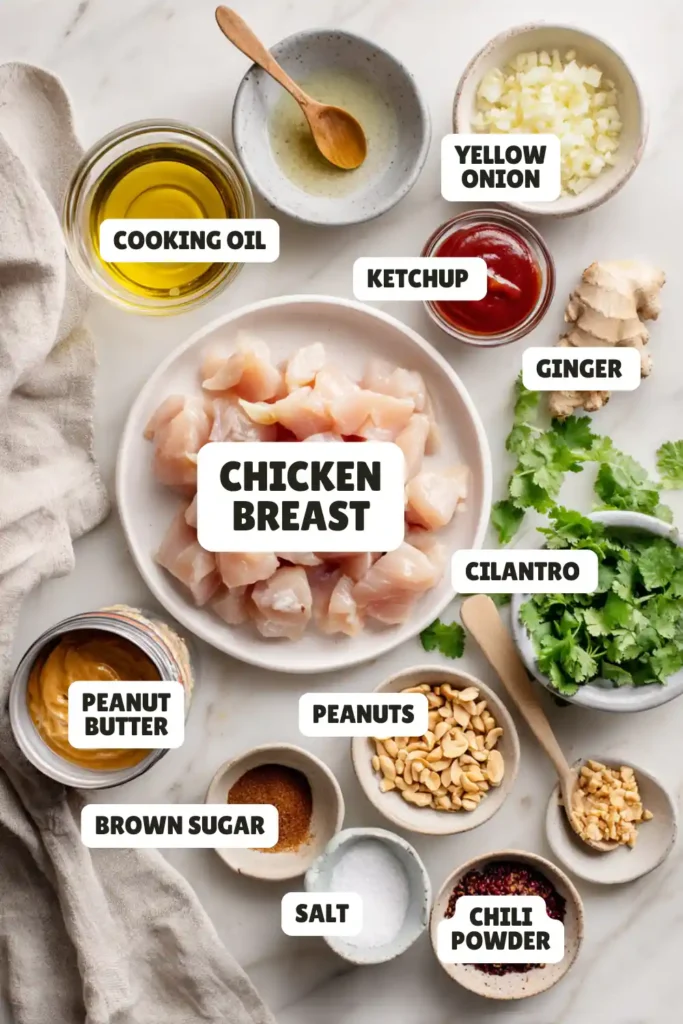 Thai Peanut Chicken Ingredients