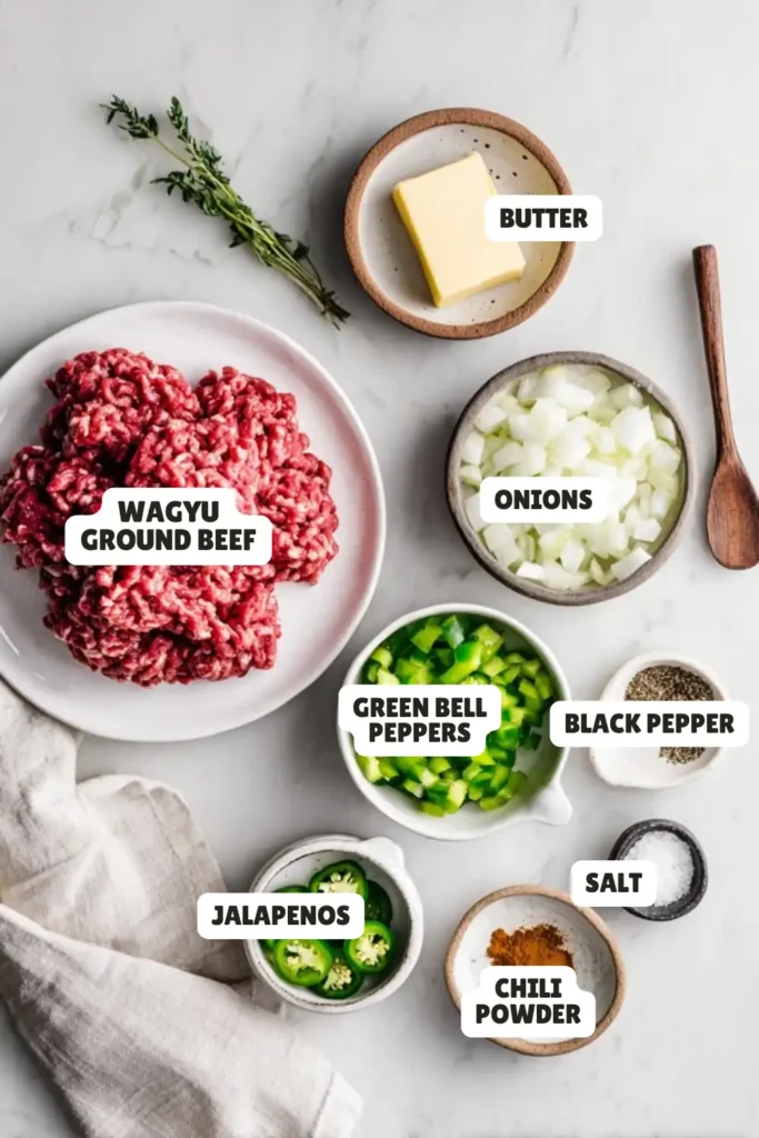 Wagyu Beef Chili Recipe Ingredients