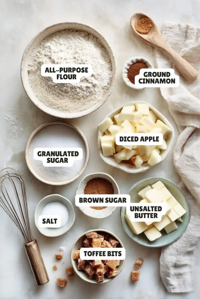 Apple Toffee Cookies Recipe Ingredients