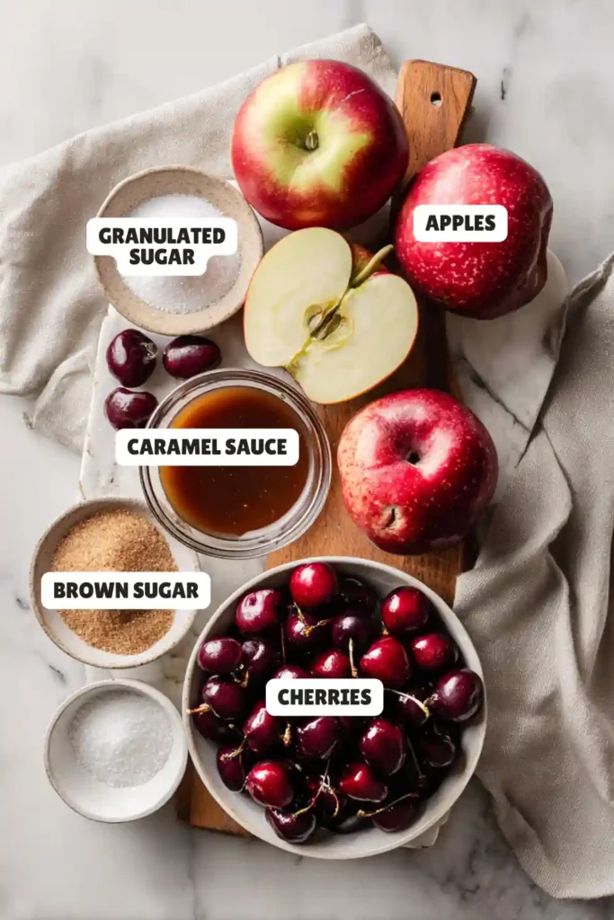 Caramel Apple-Cherry Pie Recipe Ingredients