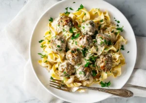 Easy Meatball Stroganoff Recipe