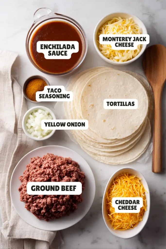 Ground Beef Enchiladas Recipe​ Ingredients