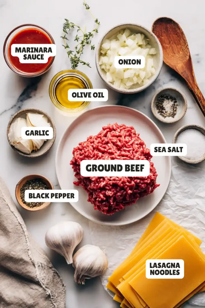 Ground Beef Lasagna Recipe Ingredients
