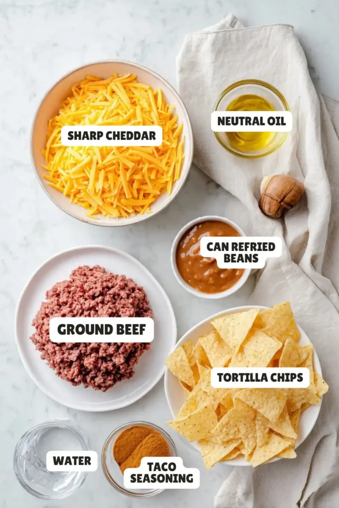 Ground Beef Nachos Recipe Ingredients