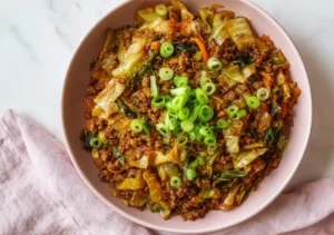 Ground Beef and Cabbage Stir Fry