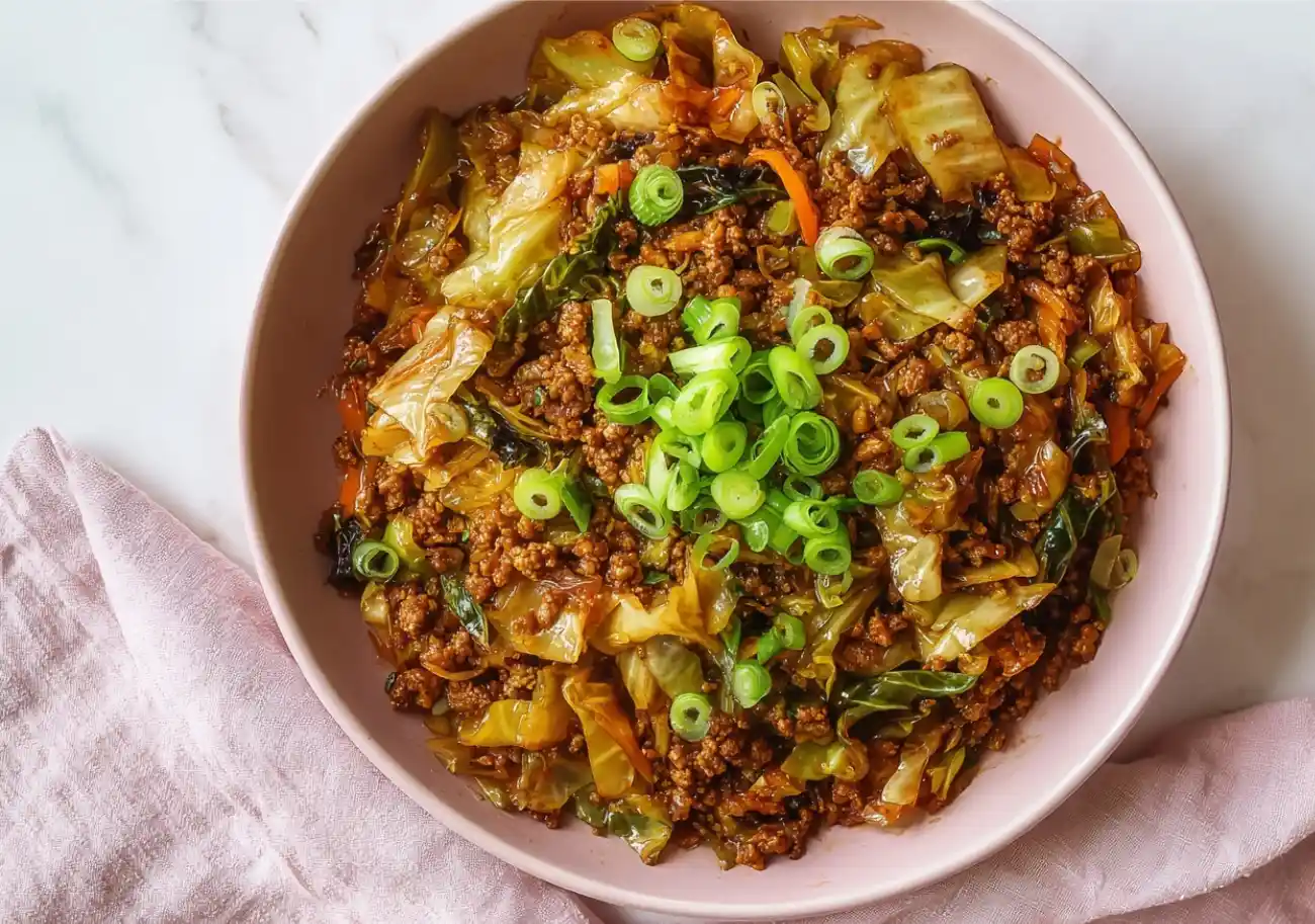Ground Beef and Cabbage Stir Fry