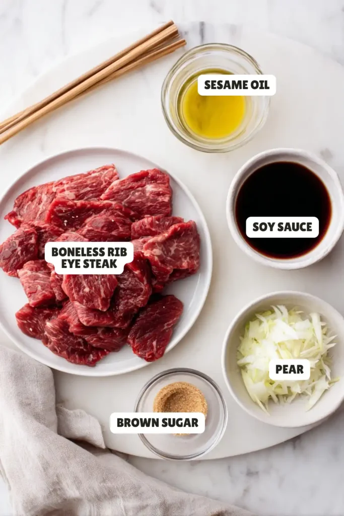 Korean Beef Bulgogi Ingredients
