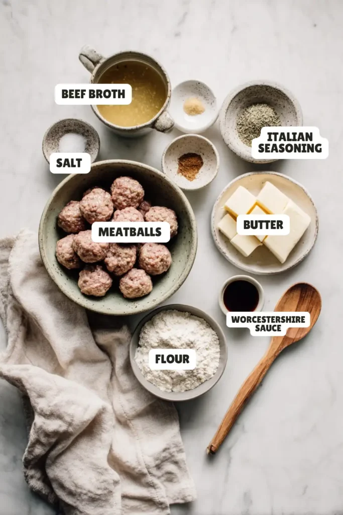 Meatball Stroganoff Recipe Ingredients