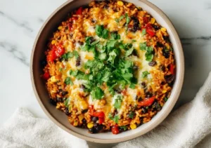 One Skillet Mexican Rice Casserole